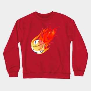 Flaming Volleyball Crewneck Sweatshirt